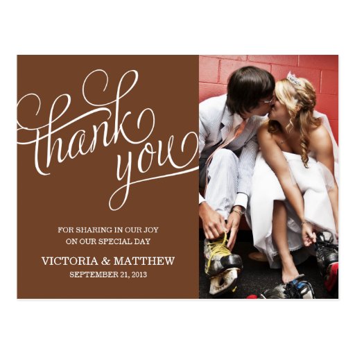 SLANTED | WEDDING THANK YOU POST CARD