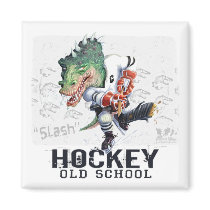 Slash Dinosaur Hockey By Mudge Studios magnets