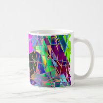 Slashes & Lines in Lime Green & Pink Mugs
