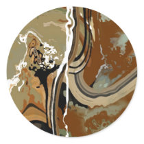 Slate - Abstract Art Round Stickers