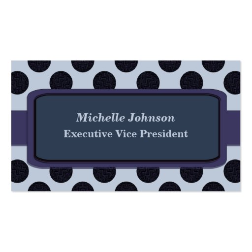 Slate blue Circles Business Card Template (front side)