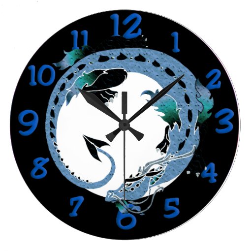 Slate Blue Paint Clock Face Zazzle