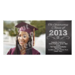 Slate Chalkboard Style Graduation Custom Photo Card