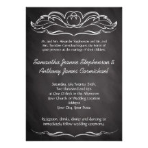 Slate Chalkboard Wedding Personalized Invite