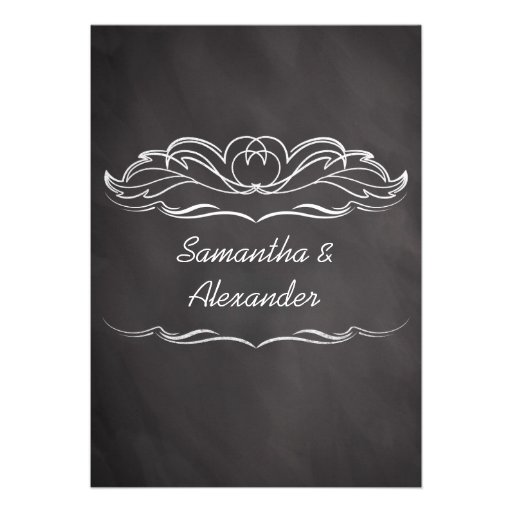 Slate Chalkboard Wedding Personalized Invite