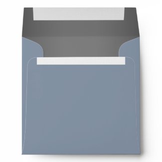 Slate Colonial Blue and Gray Linen Envelopes