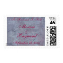 Slate Grey & Deep Burgandy Wedding postage