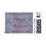 Slate Grey & Deep Burgandy Wedding postage