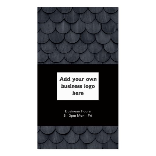 Slate Roof Tiler Slater Template Business Card (back side)