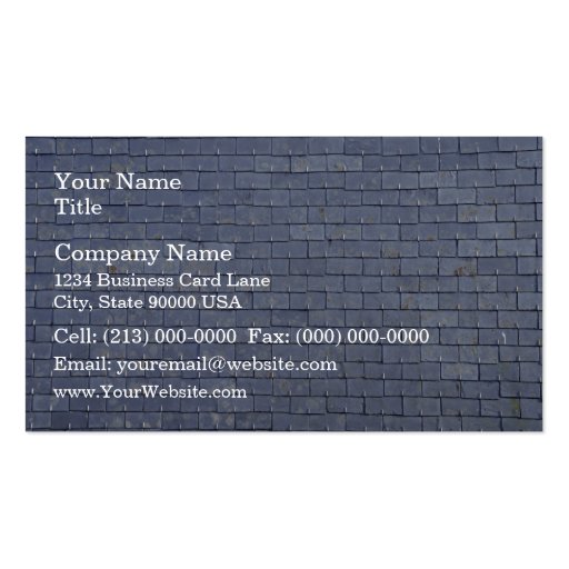 Slate Roof Tiles Close-Up Business Cards (front side)