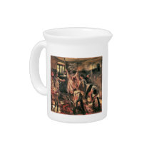 Slaughterhouse by Lovis Corinth Beverage Pitchers