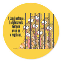 Slaughterhouses - Vegetarian, Vegan Round Sticker