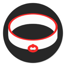 Slave Collar Round Stickers