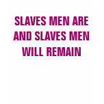 SLAVES MEN ARE AND SLAVES MEN WILL REMAIN t-shirts