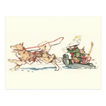 Sled Dog Pulling Sleigh Post Cards