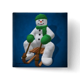 Sledding Snowman