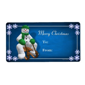 Sledding Snowman