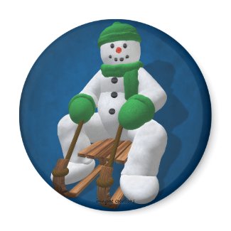 Sledding Snowman