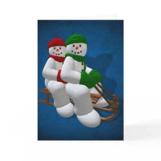 Sledding Snowmen