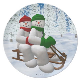 Sledding Snowmen
