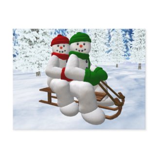 Sledding Snowmen