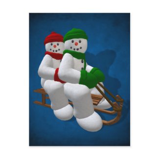 Sledding Snowmen