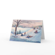 SLEDS, KIDS & SNOW by SHARON SHARPE cards