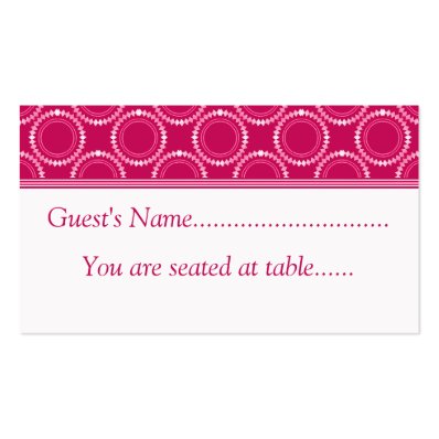 Sleek and Polished Wedding Place Cards, Pink Standard Business Card