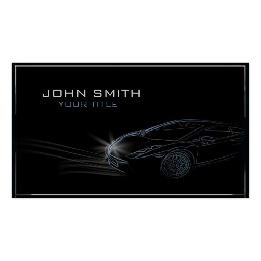 Sleek Automobile Outline Business Card Templates