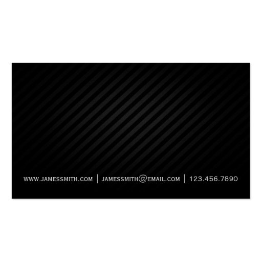 Sleek Black Business Card Templates (back side)