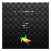 Sleek Bull Rider Custom Invites
