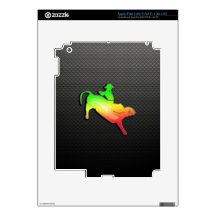 Sleek Bull Rider iPad 3 Decals