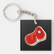 Sleek Butcher's Steak Acrylic Keychain
