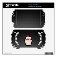 Sleek Cupcake Decals For Sony PSP Go