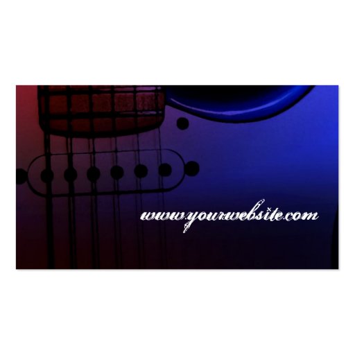 Sleek Electric Guitar Musician Business card (back side)
