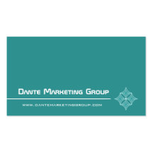 Sleek Embellished Diamond Business Card, Turquoise