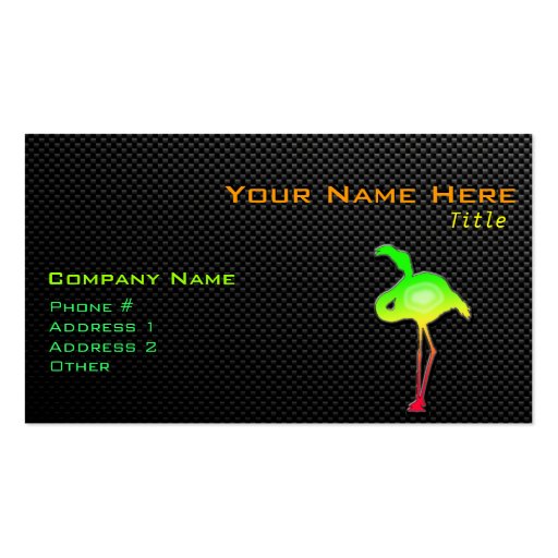 Sleek Flamingo Business Card Template