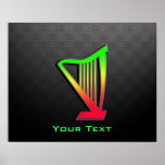 Sleek Harp Poster