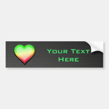 Sleek Heart Bumper Sticker