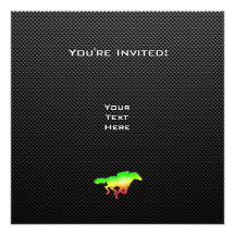 Sleek Horse Racing Custom Invite