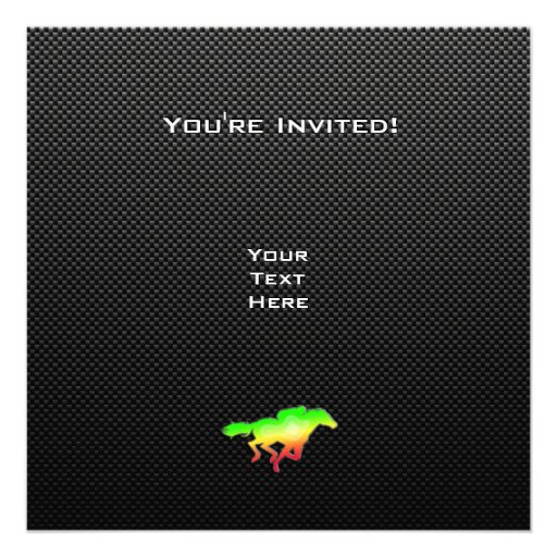 Sleek Horse Racing Custom Invite