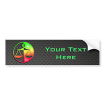 Sleek Justice Scales Bumper Stickers