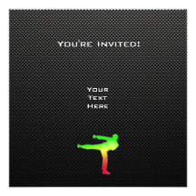 Sleek Martial Arts Personalized Invitation