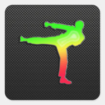 Sleek Martial Arts Square Sticker