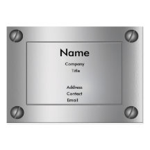 Sleek Metal Groovy - Business Card Template