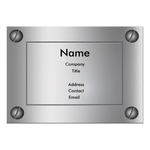 Sleek Metal Groovy - Business Card Templates (front side)