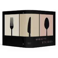Sleek Modern Cooking Recipe Book Binder binder