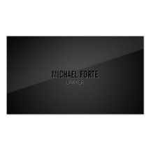 Sleek Modern Elegant Black Business Card