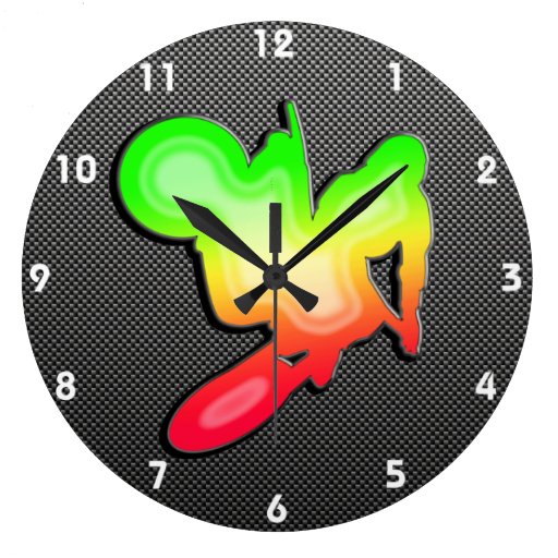 Sleek Motocross Whip Wall Clock