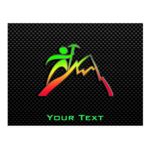 Sleek Mountain Climbing Post Card